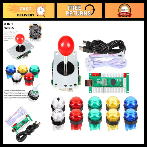Kit pulsanti arcade fai - fai, da